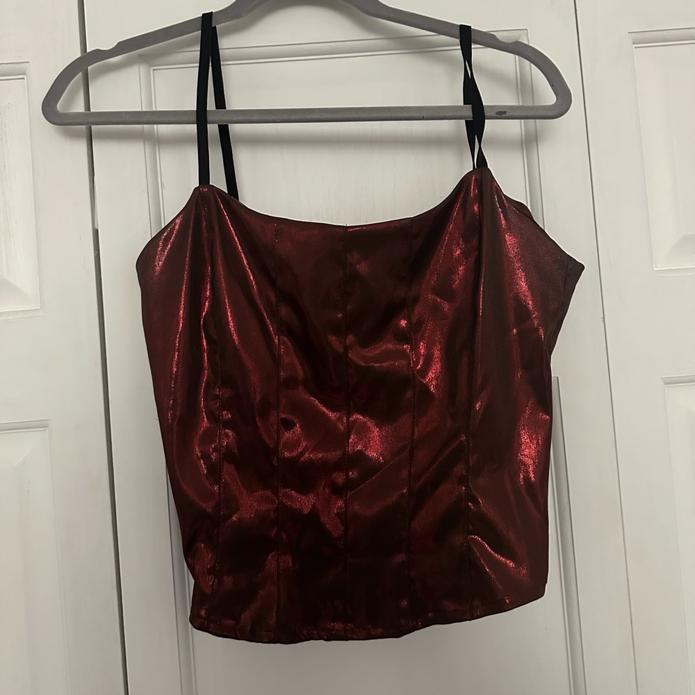 Vintage Younique Red Corset Top